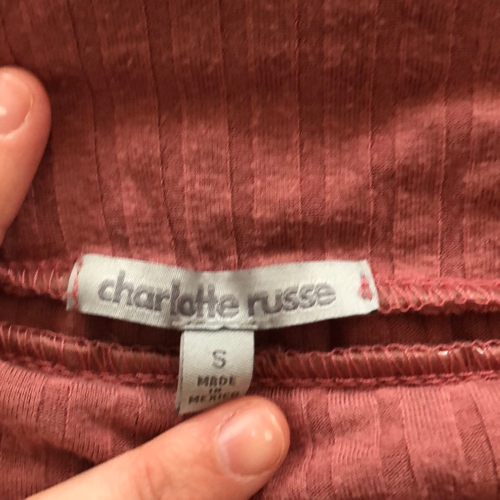 Charlotte Russe Off-the-Shoulder Bodysuit - Picture 5 of 5